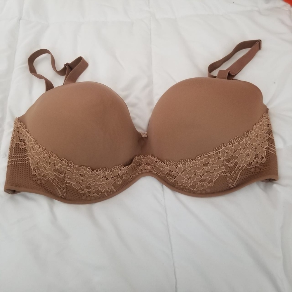 Lane Bryant coffee colored strapless bra
